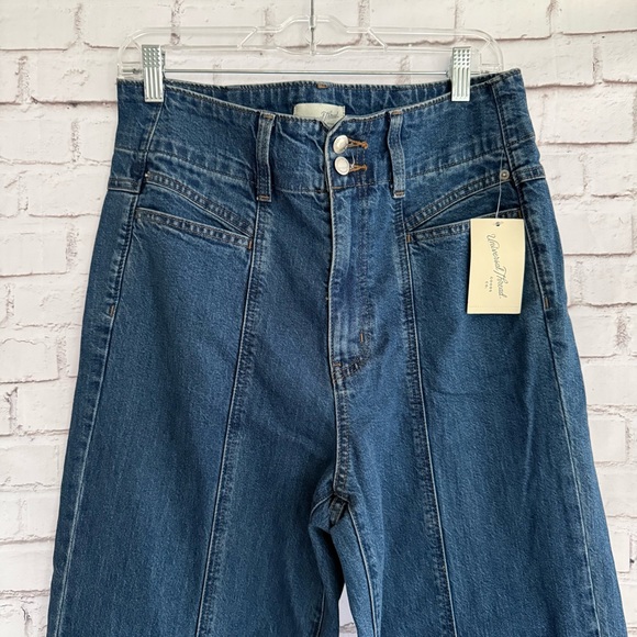 Universal Thread Dark Blue Flare & Wide Leg Jeans - Picture 2 of 8